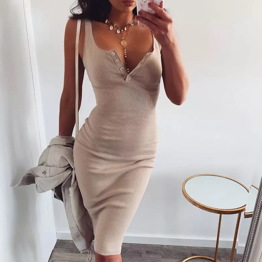 Sleeveless Midi Dress, New